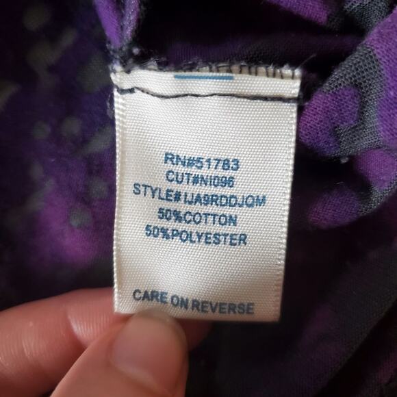 Maurices small womens thin long sleeve purple tie-dye top - Picture 9 of 10